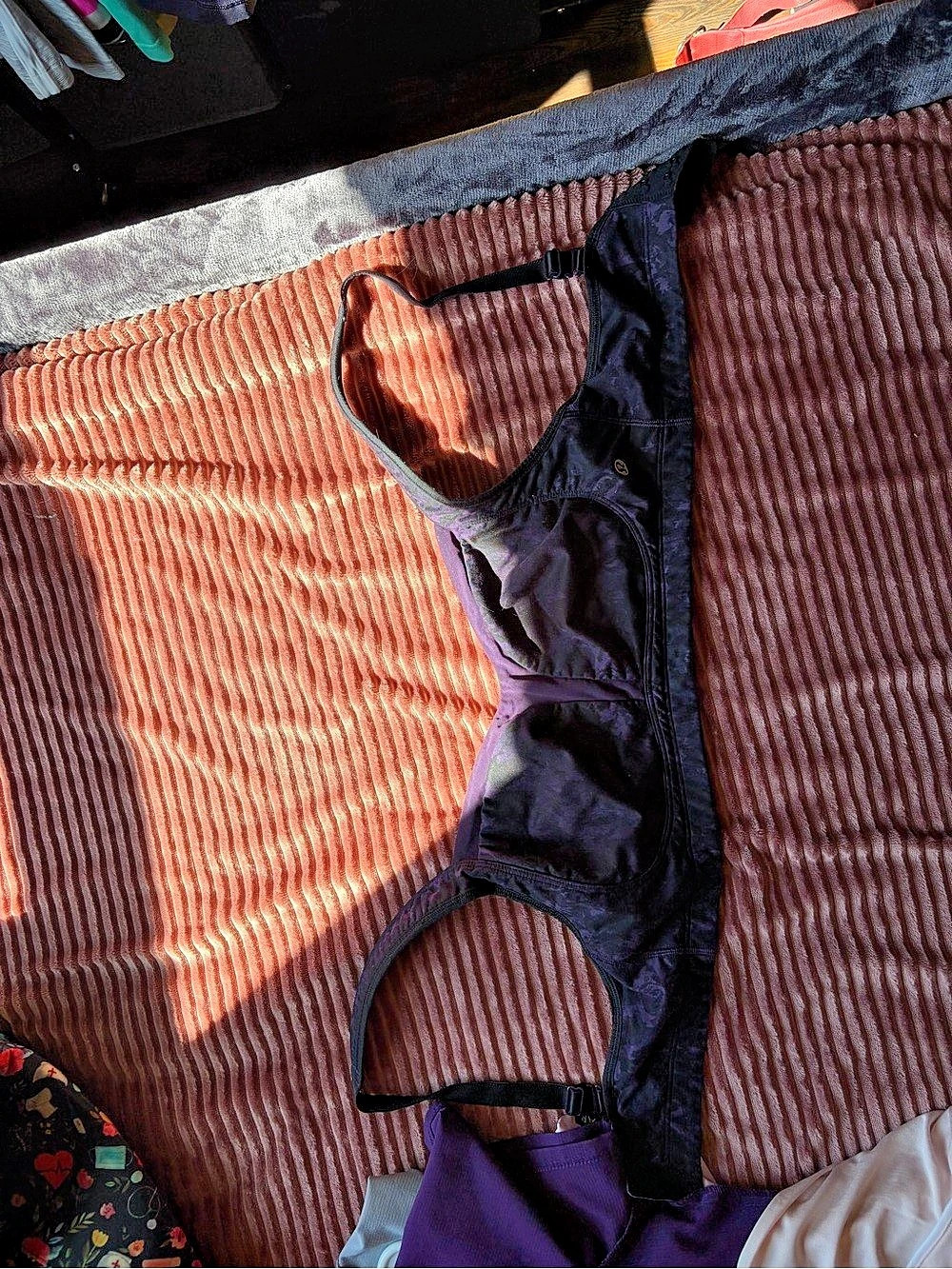 Lululemon Purple & Black Bra